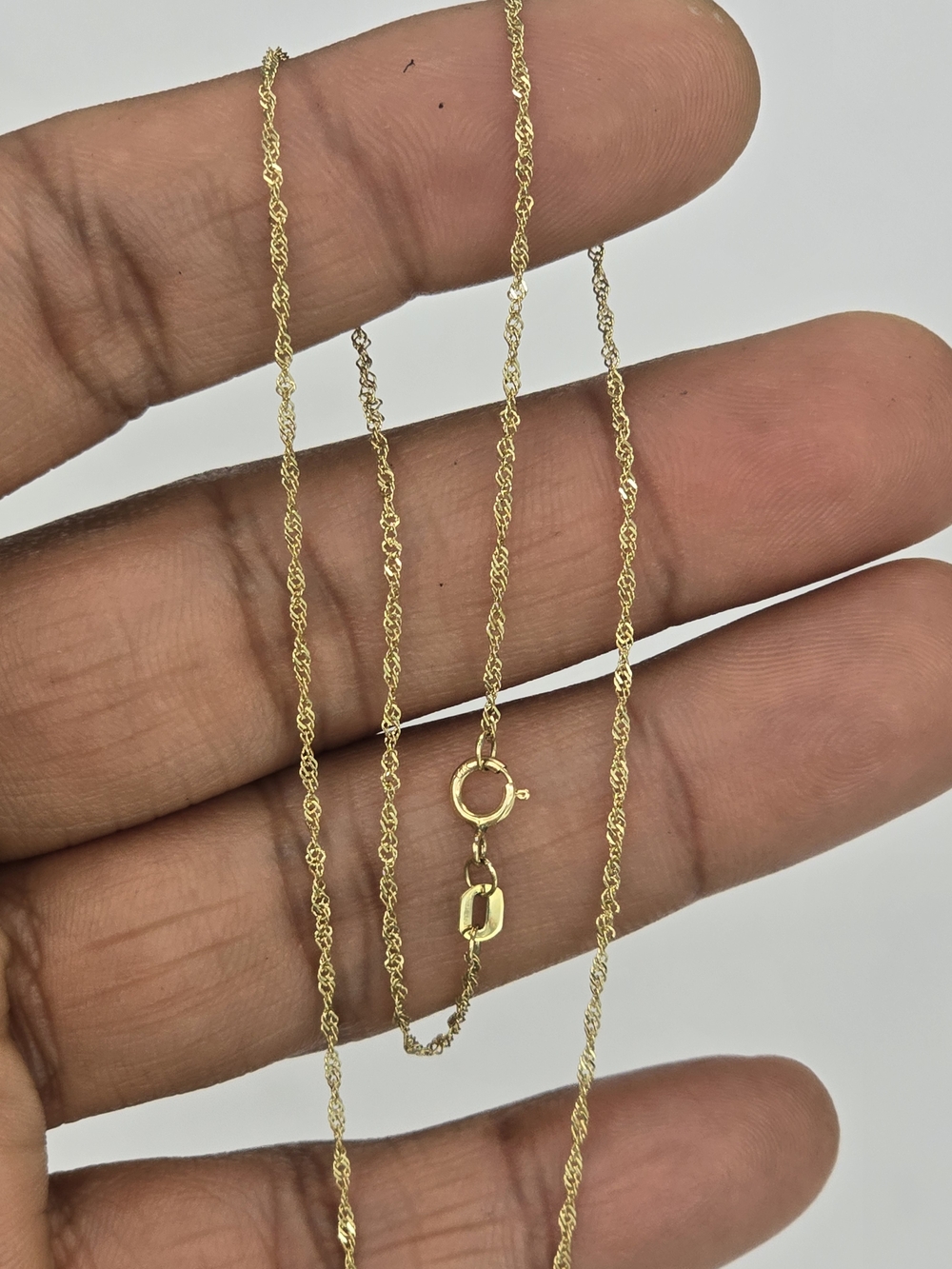 10K Real Gold Singapore Style Chain Necklace